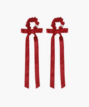 REGULAR LOGO SATIN HAIR RIBBON SCRUNCHIE 2PACK IN RED image 6