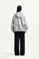 BACK LOGO HOODY WIND BREAKER IN LIGHT BEIGE image 8