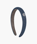 REGULAR LOGO SLIM DENIM HAIRBAND IN INDIGO image 6