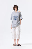MTK 16 GRAFFITI LOGO ASYMMETRIC TOP IN GRAY image 10