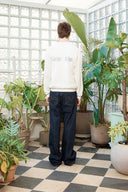BACK LOGO SEE THROUGH CARDIGAN FOR MEN IN IVORY image 7
