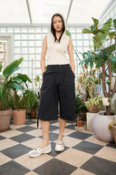 NYLON STRING HALF PANTS IN BLACK image 11