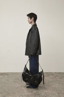 FAUX LEATHER DOUBLE JACKET FOR MEN IN BLACK image 6