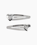 REGULAR LOGO HEART HAIR PIN 2PACK IN SILVER image 5