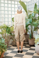 NYLON STRING HALF PANTS IN BEIGE image 9