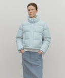 W BASIC CROP DOWN JACKET IN MINT GREY image 14