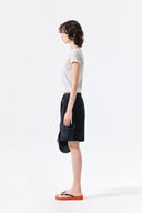 TONAL RIB LOGO CROP TOP IN CHARCOAL GREY image 16