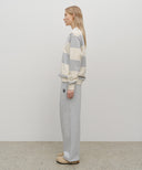 LOOSE FIT CREST SYMBOL SWEAT PANTS IN HEATHER GREY image 4