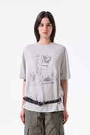 PORTRAIT GRAFFITI LOGO TOP IN LIGHT GRAY image 5