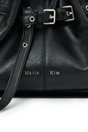 BELTED VOLUNN SMALL BUCKET BAG IN BLACK image 10