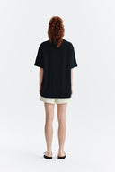 EMBROIDERY SMALL LOGO OVERSIZE TOP IN BLACK image 7