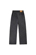 BACK TUCK DETAIL DENIM LIKE PANTS IN BLACK image 12