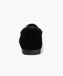 W CROSS BANDING VELVET FLAT SHOES IN BLACK image 3