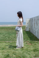 SLIT BUTTON POINT CROP TOP IN IVORY image 10