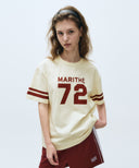 FOOTBALL TEE IN CREAM image 1