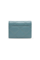 PUFF QUILT WALLET IN BLUE image 7