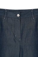 BACK TUCK DETAIL DENIM LIKE PANTS IN NAVY image 3