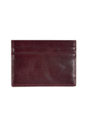 EMBOSSED LOGO CARD WALLET IN BURGUNDY image 6