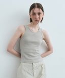 W U NECK SLEEVELESS IN WHITE image 5