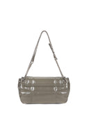 GLOSSY QUILTING MEDIUM CHAIN BAG IN GRAY image 7