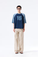 SIDE TAB WASHED COTTON PANTS IN CHARCOAL GREY image 11
