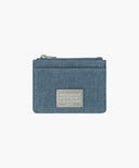 CLASSIC LOGO ZIP CARD WALLET IN BLUE image 4