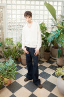 BACK LOGO SEE THROUGH CARDIGAN FOR MEN IN IVORY image 10