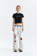 PATTERN ARTWORK LOGO CROP TOP IN BLACK image 15