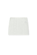 MESH LOGO WRAP MINI SKIRT IN WHITE image 12