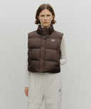 W CLASSIC LOGO CROP DOWN VEST IN BLACK image 17