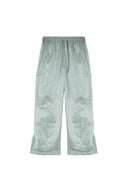 GLOSSY BANDING TRACK PANTS IN MINT image 11