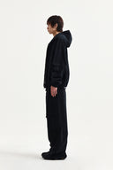 MULTI POCKET UTILITY WIDE PANTS IN BLACK image 16