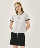 W CLASSIC LOGO RINGER TEE IN LIGHT HEATHER GREY image 11