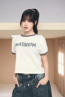 MATIN LOGO RINGER CROP TOP IN CREAM image 11
