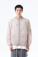 BACK LOGO HOODY WINDBREAKER FOR MEN IN LIGHT GRAY image 7