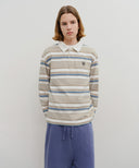 STRIPE COLLAR LONG SLEEVE IN BEIGE image 10