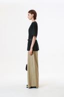 LOGO EMBROIDERY OVERSIZE TOP IN BLACK image 7