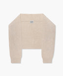 CIRCLE LOGO SHAWL MUFFLER IN BEIGE image 8