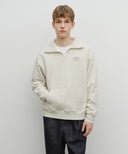 CLASSIC LOGO HALF ZIPUP SWEATSHIRT IN OATMEAL image 17