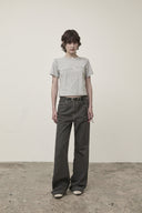 DIAGONAL LOGO REVERSIBLE CROP TOP IN GRAY image 10