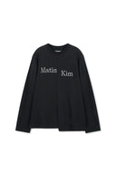 ASYMMETRIC LOGO TOP IN CHARCOAL GREY image 1
