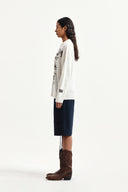 UTILITY CARGO BERMUDA PANTS IN NAVY image 6