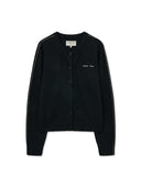 CASHMERE BLENDED ROUND KNIT CARDIGAN IN OLIVE image 14