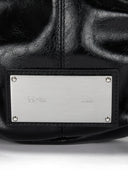 HALF SHIRRING RIBBON ROUND BAG IN BLACK image 3