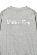 BACK LOGO SNAP BUTTON CARDIGAN IN GRAY image 5