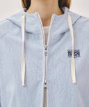 CLASSIC LOGO HOODED PATTERN JACKET IN STRIPE image 3