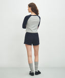 W BASIC SWEAT SHORTS IN NAVY image 5