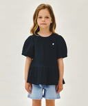 KIDS W PEPLUM BLOUSE IN NAVY image 13