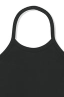 LABEL DETAIL HALTER TANK TOP IN BLACK image 13