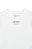 LABEL POINT LETTERING CROP TOP IN WHITE image 3